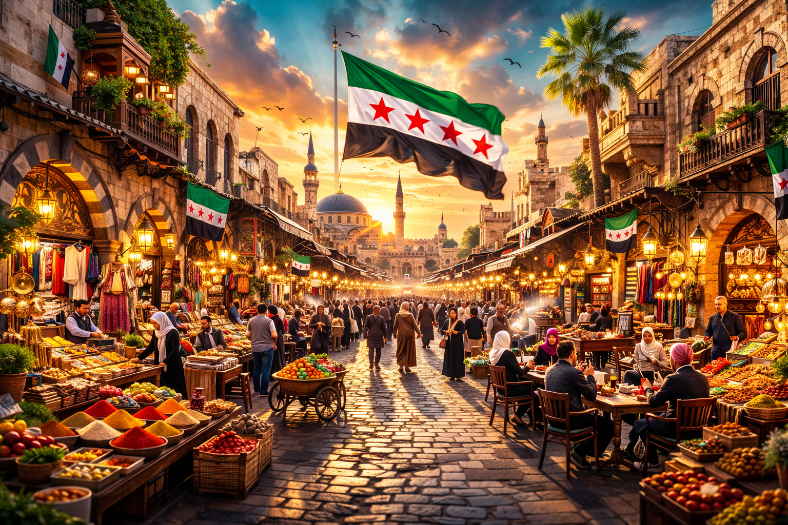 Representing the Al-Hamidiyah Souq neighborhood in Damascus during Ramadan using artificial intelligence